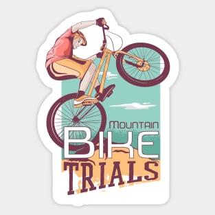 mountain biking Sticker